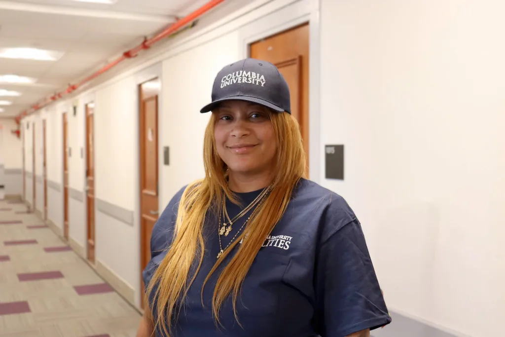 A photo of Maricela, an Operations employee who services Wien Hall. 